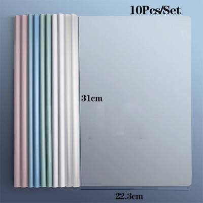 10Gb A4 Vilkšanas stieņa saspraude, sabiezināta jūgstieņa saistviela Papīra failu mapes aizsargskava Skolas piederumu plānotājs Piederumi Kancelejas preces