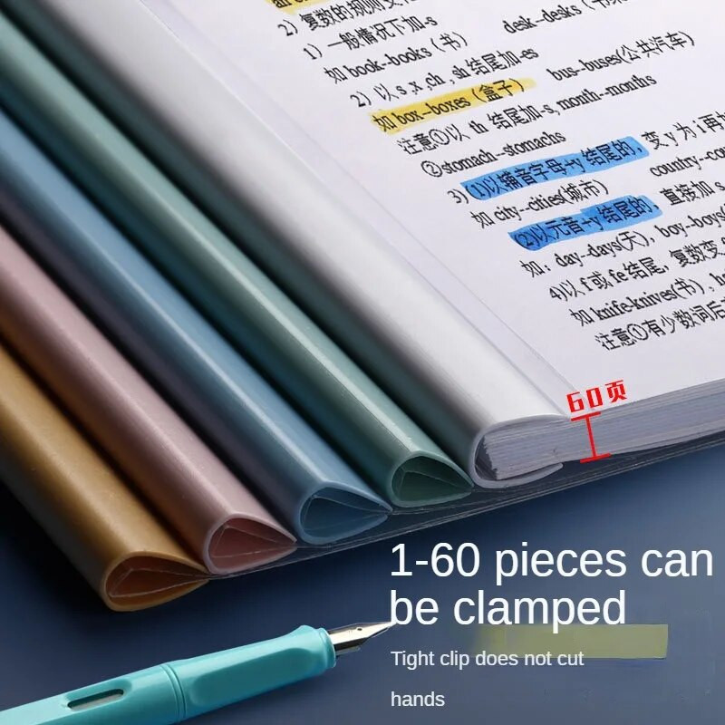 10Gb A4 Vilkšanas stieņa saspraude, sabiezināta jūgstieņa saistviela Papīra failu mapes aizsargskava Skolas piederumu plānotājs Piederumi Kancelejas preces