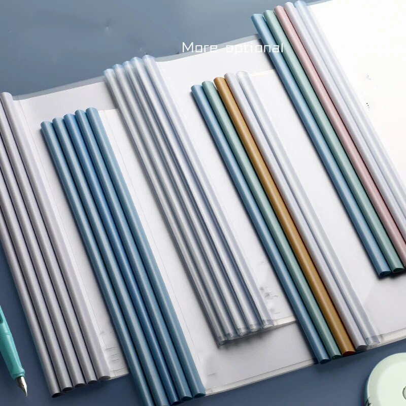 10Gb A4 Vilkšanas stieņa saspraude, sabiezināta jūgstieņa saistviela Papīra failu mapes aizsargskava Skolas piederumu plānotājs Piederumi Kancelejas preces