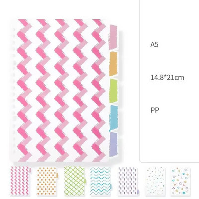 7 loksnes/komplekts 20/26 caurums B5 A5 saistvielu rādītāja sadalītāju rādītāja lapa brīvo lapu piezīmjdatoram, īsu īsu grāmatiņu rakstāmpiederumi Skolas biroja piederumi