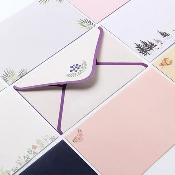 9 τμχ Χαριτωμένο σετ φακέλων Kawaii Επιστολόχαρτα DIY Καρτ ποστάλ Προσκλητήριο γάμου Χαρτί κάλυμμα Κορεατικά επιστολόχαρτα Είδη γραφείου