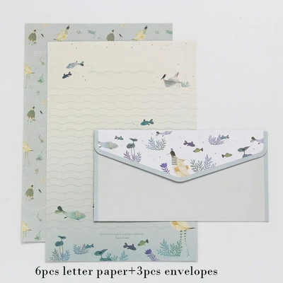 9 tk armas ümbrikukomplekt Kawaii kirjapadjad DIY postkaart pulmakutsekaart paberist kate Korea kirjatarbed kontoritarbed