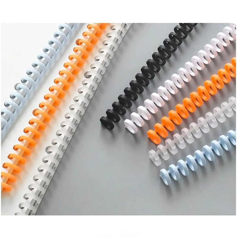 10gab 12mm 30 caurumu vaļīga iesiešanas sloksne plastmasas A4 brīvu lapu gredzenu iesiešanas klipsis noņemams brīvu lapu sprādze B5 iesiešanas gredzeni