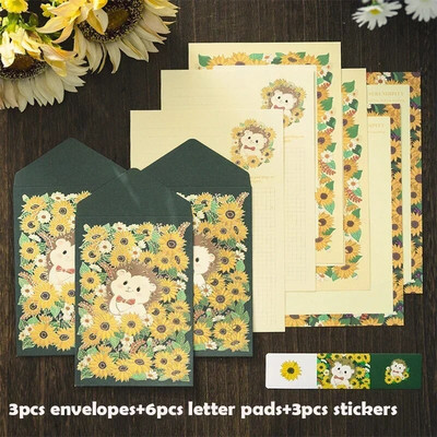 12 τμχ/Σετ Ρομαντικοί φάκελοι Γραπτό γράμμα Χαρτί Σφραγιστικό Αυτοκόλλητα Ευχετήριες Κάρτες Γάμου Κάλυμμα Σχολικό Γραφείο