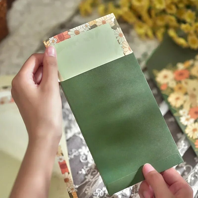 12 τμχ/Σετ Ρομαντικοί φάκελοι Γραπτό γράμμα Χαρτί Σφραγιστικό Αυτοκόλλητα Ευχετήριες Κάρτες Γάμου Κάλυμμα Σχολικό Γραφείο