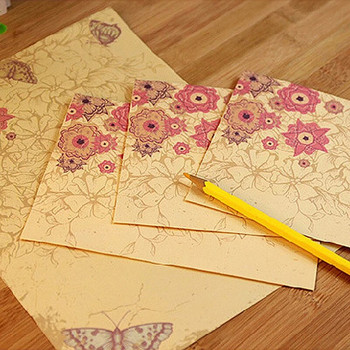 10 τμχ Vintage Letter Pads European Letter Paper Message Χαρτί γραφής για Φύλλα χαρτιού φακέλου Είδη γραφείου