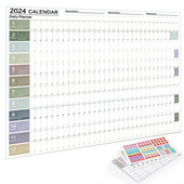 Calendar 2024 Planificator zilnic Planificator Foaie Calendar de perete drăguț Planificator anual Săptămânal Lista de activități Agenda Organizator Birou