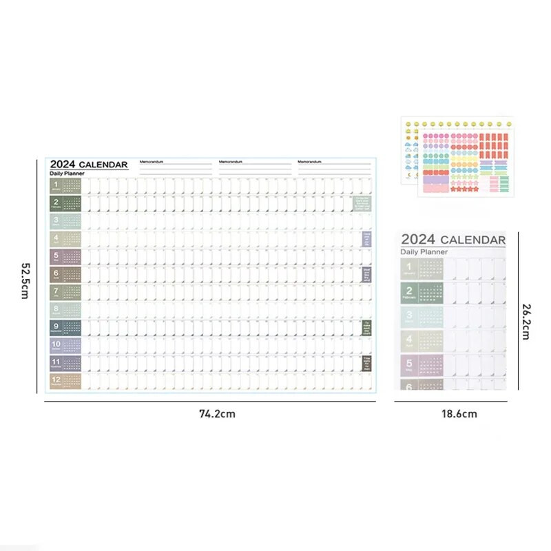 2024. aasta kalender päevakava planeerija leht Armas seinakalender Iga-aastane nädalane aastaplaani koostaja tegevuste loend Päevakorra korraldaja kontor