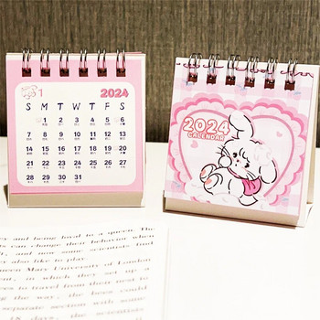 2024 Loose Leaf Ring Calendar Cartoon Cat Mini Calendar Εγγραφή Ημερομηνίας Φοιτητών Ημερολόγιο Βιβλίο Διακόσμηση Επιτραπέζιου Διακοσμήσεις Νέα δώρα