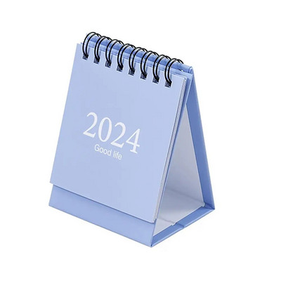 2024. gada kalendāra laika pārvaldības pārnēsājams dienas grafiks no 2023. gada augusta līdz 2024. gada decembrim ar divu vadu iesiešanu