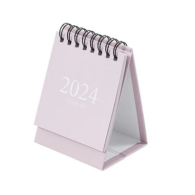 2024. gada kalendāra laika pārvaldības pārnēsājams dienas grafiks no 2023. gada augusta līdz 2024. gada decembrim ar divu vadu iesiešanu