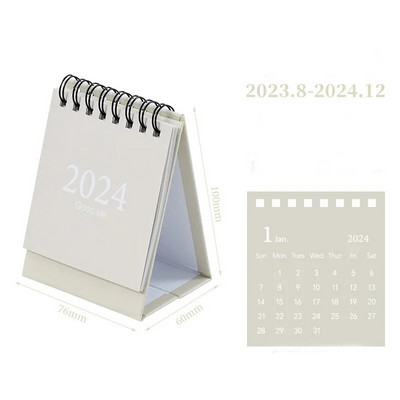 Melnbalts 2024. gada 2025. gada galda kalendārs Kawaii Coil kalendārs uzdevumu saraksts Ikmēneša dienas plānotājs darba kārtības organizators Jauki biroja piederumi