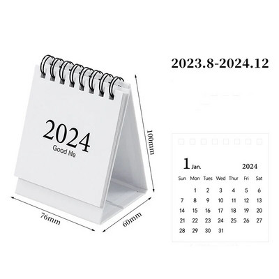 Melnbalts 2024. gada 2025. gada galda kalendārs Kawaii Coil kalendārs uzdevumu saraksts Ikmēneša dienas plānotājs darba kārtības organizators Jauki biroja piederumi