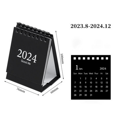 Melnbalts 2024. gada 2025. gada galda kalendārs Kawaii Coil kalendārs uzdevumu saraksts Ikmēneša dienas plānotājs darba kārtības organizators Jauki biroja piederumi