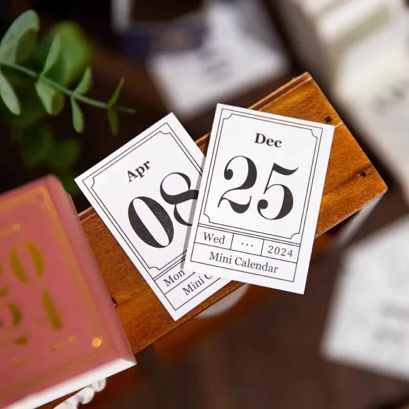 2024 Mini Calendar Book 365 Sheet Tearable Calendars DIY Journal Planner Decoration Material Paper Stickers Αναλώσιμα γραφείου