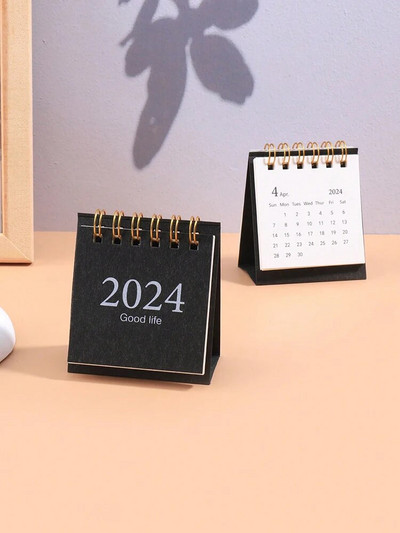 1-osaline Mini 2024 kirjutuslaud Kalender kaasaskantav lauakaunistus Kalender Student 2024 Agenda Plan lauakalender