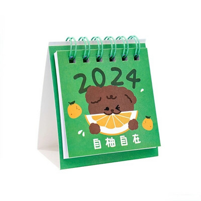 Επιτραπέζιο Ημερολόγιο, Mini 2024 Cartoon Standing Flip Desktop Calendar, Μικρό ημερήσιο προγραμματισμό Μηνιαίο ημερολόγιο για το σπίτι