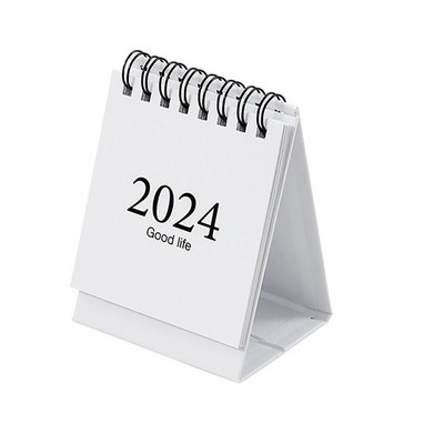 2024 Calendar Time Management Portable Desk Calendar Ημερήσιο πρόγραμμα από τον Αύγουστο 2023 έως τον Δεκέμβριο 2024 με δέσιμο με δύο σύρματα