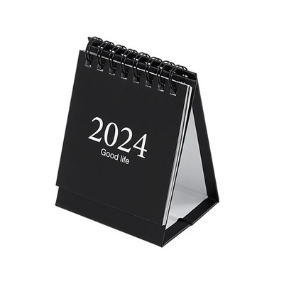 2024 Calendar Time Management Portable Desk Calendar Ημερήσιο πρόγραμμα από τον Αύγουστο 2023 έως τον Δεκέμβριο 2024 με δέσιμο με δύο σύρματα