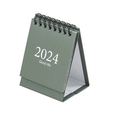 2024 Calendar Time Management Portable Desk Calendar Ημερήσιο πρόγραμμα από τον Αύγουστο 2023 έως τον Δεκέμβριο 2024 με δέσιμο με δύο σύρματα
