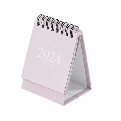 2024 Calendar Time Management Portable Desk Calendar Ημερήσιο πρόγραμμα από τον Αύγουστο 2023 έως τον Δεκέμβριο 2024 με δέσιμο με δύο σύρματα