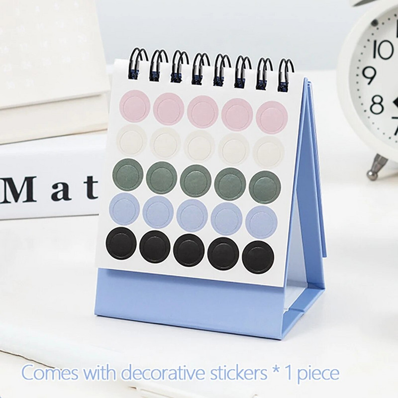 2024 Calendar Time Management Portable Desk Calendar Ημερήσιο πρόγραμμα από τον Αύγουστο 2023 έως τον Δεκέμβριο 2024 με δέσιμο με δύο σύρματα