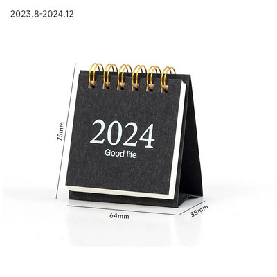 2024. gada mini darbvirsmas kalendārs, pārnēsājams radošs piezīmju dekors, mazs, svaigs, elegants galda kalendārs, ikmēneša plānotājs, studentu piederumi
