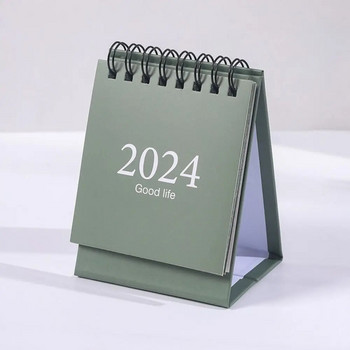 Mini Desk Calendar 2024 Desktop Standing Flip Calendar Για Σχεδιασμό Οργάνωσης Καθημερινού Προγράμματος