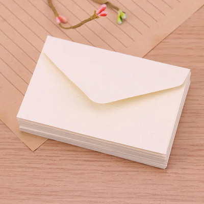 20 ΤΕΜ Kraft Blank Mini Paper φάκελος Kraft Λευκός μαύρος χαρτί φάκελος Κάρτα μηνυμάτων Επιστολή Σταθερό χαρτί αποθήκευσης Δώρο