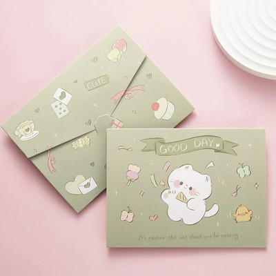 10 komada slatkih dječjih čestitki Studenti DIY buket poruka Blagoslovne kartice Poklon omotnice Kawaii pribor za školski ured