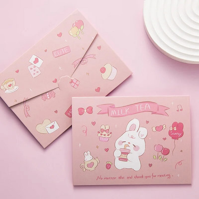 10 komada slatkih dječjih čestitki Studenti DIY buket poruka Blagoslovne kartice Poklon omotnice Kawaii pribor za školski ured