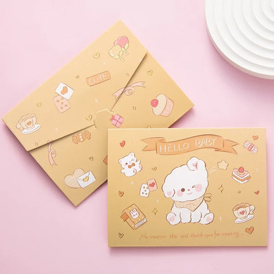 10 komada slatkih dječjih čestitki Studenti DIY buket poruka Blagoslovne kartice Poklon omotnice Kawaii pribor za školski ured