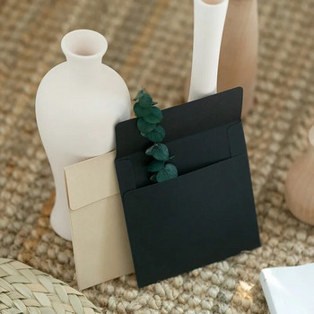 50 τμχ/παρτίδα Vintage Mini Envelopes 10cm*10cm Craft & Black Envelopes European Style Envelope for Card Wedding Scrapbooking Gift