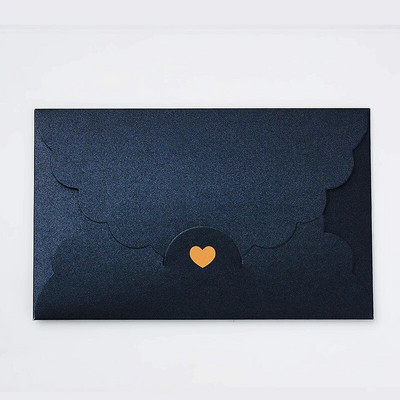 10τμχ/παρτίδα Χρυσή σφραγίδα Καρδιά Φάκελοι Γράμμα Vintage Ιριδίζον Χαρτί φάκελος για Προσκλητήρια Γάμου Σταθερά