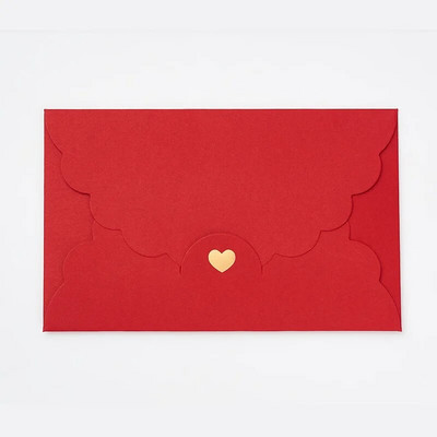 10τμχ/παρτίδα Χρυσή σφραγίδα Καρδιά Φάκελοι Γράμμα Vintage Ιριδίζον Χαρτί φάκελος για Προσκλητήρια Γάμου Σταθερά