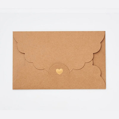 10τμχ/παρτίδα Χρυσή σφραγίδα Καρδιά Φάκελοι Γράμμα Vintage Ιριδίζον Χαρτί φάκελος για Προσκλητήρια Γάμου Σταθερά