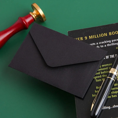 20 ΤΕΜ Classical White Black Kraft Blank Mini Paper Window Φάκελοι Προσκλητήριο γάμου Φάκελος δώρου