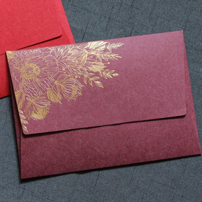 5 tk Vintage pronksivärvi ümbrikud Euroopa isetegemise pulmapeo kutsekaardid kaaned Korea kirjatarbed kirjapadjad ümbrikud kontoris