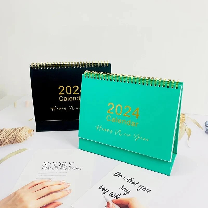 23 x 19 cm suur lauakalender 2024. aasta pöördlauakalender Igapäevane planeerimine Kuukalender koduste sündmuste salvestamiseks