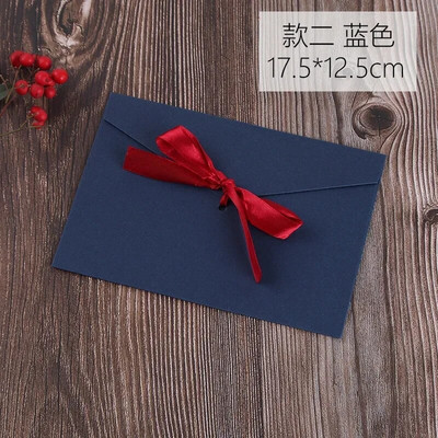 5бр. Пликове от дебела плътна хартия Kawaii Bowknot Ribbon Пликове за сватбено тържество Писане Aper Letter Pad Cover Офис консумативи