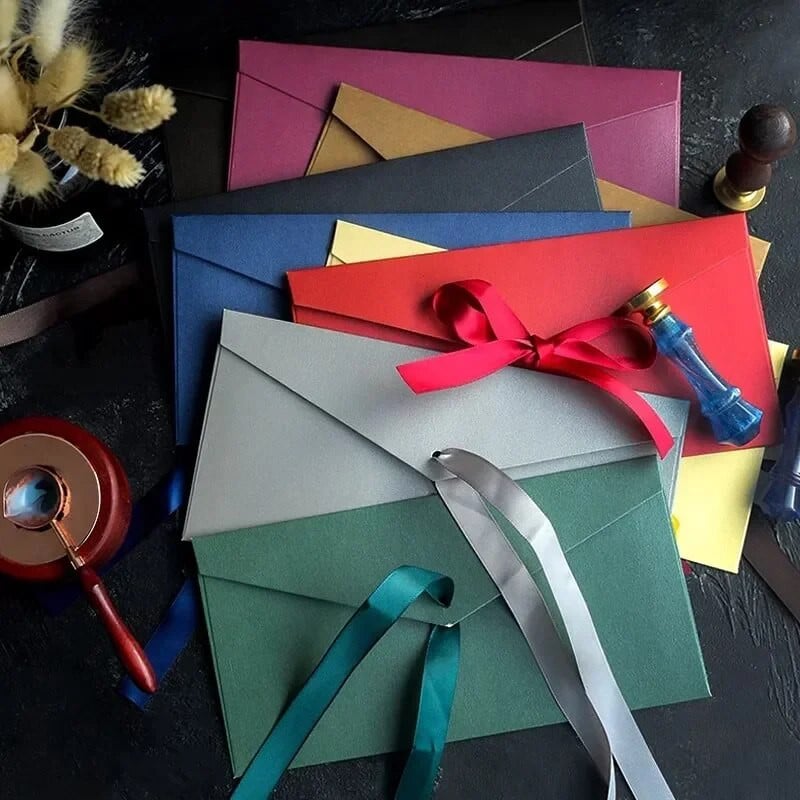 5 tk paksust tahkest paberist ümbrikud Kawaii Bowknot lindist ümbrikud pulmapeole kirjutamiseks Aper kirjapadja kaaned kontoritarbed