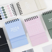 2024. gada mini galda kalendārs, darbvirsmas rotājumi, vienkāršota versija angļu valodā Agenda 2024 biroja piederumi