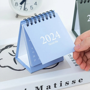 2024 Mini Desk Calendar Desktop Ornaments Απλοποιημένη Αγγλική έκδοση Ατζέντα 2024 Αναλώσιμα γραφείου