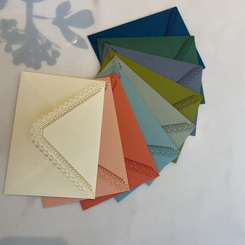 5 бр. Kawaii Lace Paper Envelopesfor Letter Pads Vintage Letter Paper Cover Покани за сватбени тържества Офис консумативи