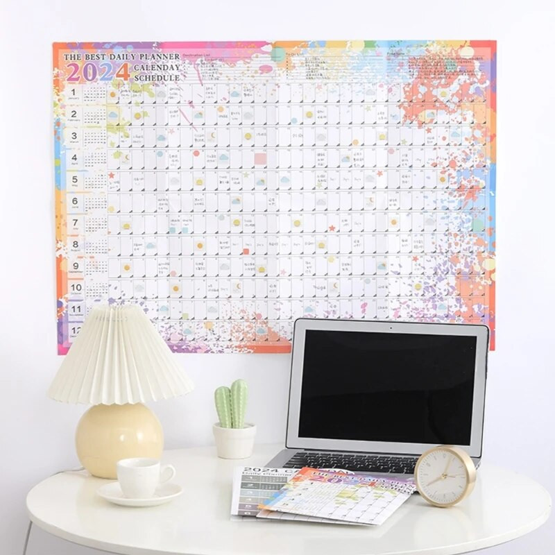 Μηνιαίο 2024 Gift Wall Calendar Sheet Ετήσιο Εβδομαδιαίο Planner To Do List Κρεμαστό Πρόγραμμα Ατζέντας Γραφείο