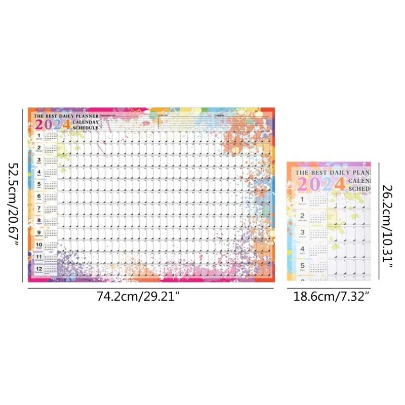 Μηνιαίο 2024 Gift Wall Calendar Sheet Ετήσιο Εβδομαδιαίο Planner To Do List Κρεμαστό Πρόγραμμα Ατζέντας Γραφείο