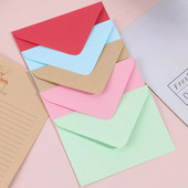 20 de bucăți, clasic, colorat, kraft, mini plicuri de hârtie pentru fereastră, plic pentru invitații de nuntă, plic pentru cadou