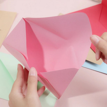 20 τμχ Classical Colorful Kraft Blank Mini Paper Window Φάκελοι Προσκλητήριο γάμου Φάκελος δώρου