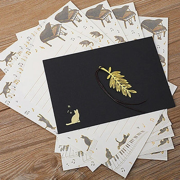 9 τμχ/σετ Ρομαντικοί vintage φάκελοι Χαρτί γραφής DIY Προσκλητήριο Γάμου Επιστολή Χαρτί Bronzing Design Είδη γραφείου