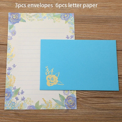 9 tk/komplekt Romantilised vanaaegsed ümbrikud kirjutuspaber DIY pulmapeo kutsekaart kiri paber pronksiv disain kontoritarbed